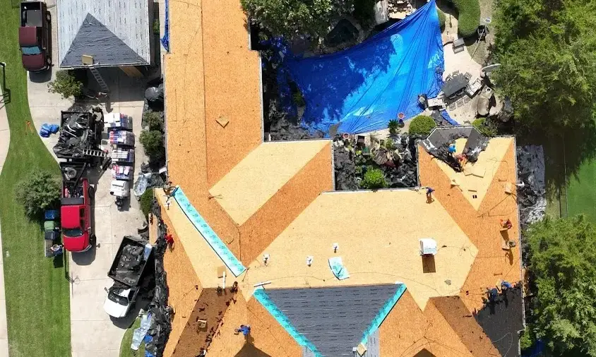 Professional Metal Roof Repair being performed in Marathon
